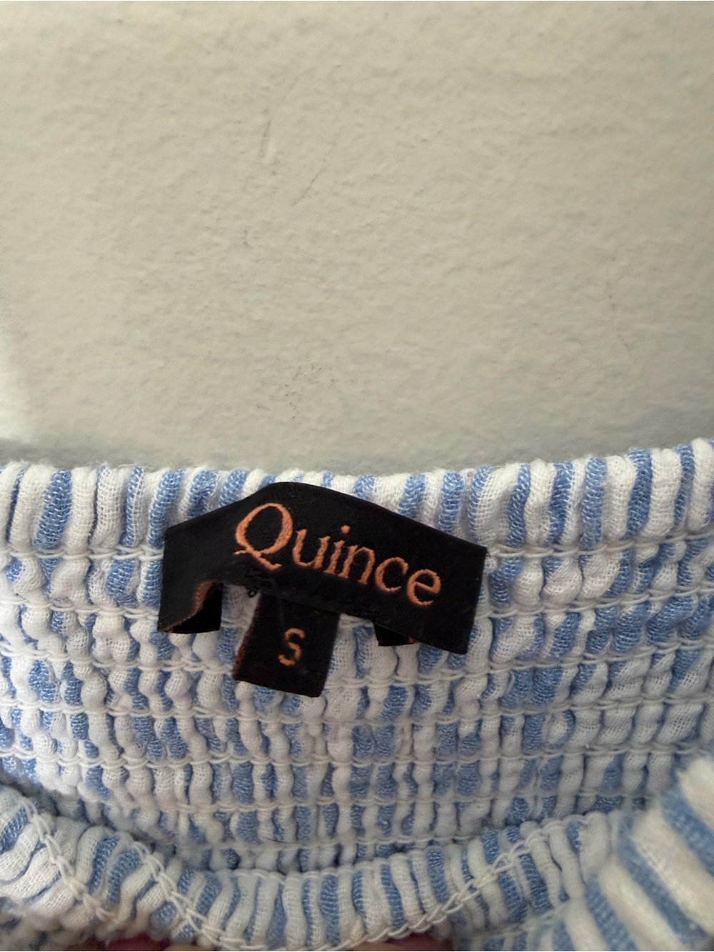Quince Light Blue Striped Smocked Midi Sundress - Picture 9 of 15